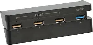4 Port HUB for Slim, USB Hub High Speed USB 3.1 2.0 USB Extension Charger Plug and Play for Slim Gaming Console
