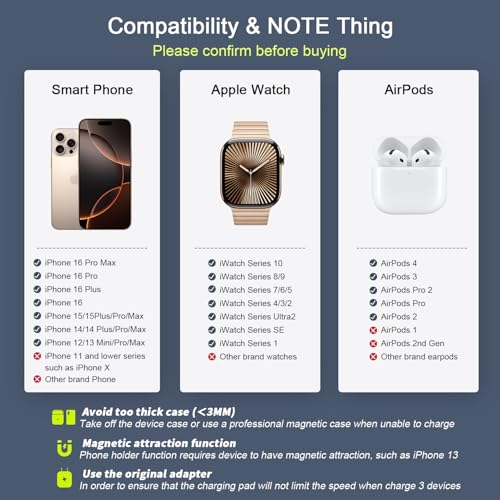 3 in 1 Wireless Charging Station for Apple,Foldable | Wireless Charger - Image 4