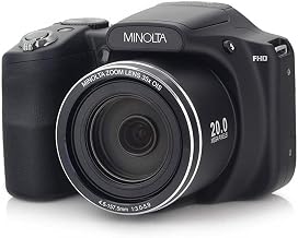 Minolta 20 Mega Pixels High Wi-Fi Digital Camera with 35x Optical Zoom, 1080p HD Video & 3" LCD, Black (MN35Z-BK)
