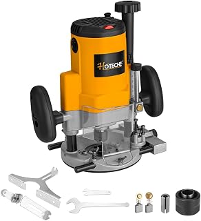 Hoteche Wood Router 2400W Power Router for woodworking Fixed Base Routing Machine with 1/4", 1/2" and 12mm Collet - Image 1