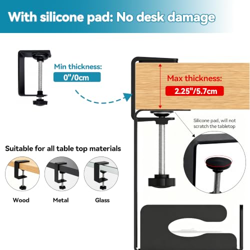 Under Desk Cable Management Tray, Expandable Metal Organizer