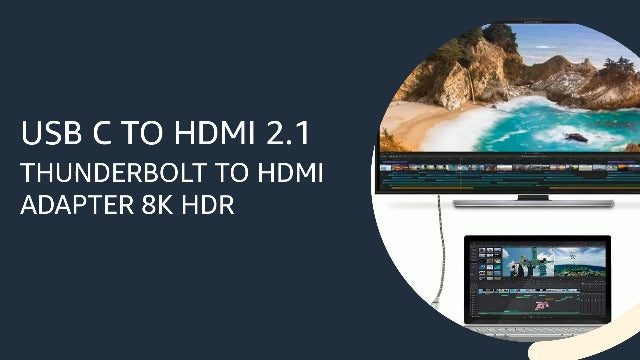uptab USB-C to HDMI 2.1 Adapter 8K 60Hz 4K 144Hz Thunderbolt