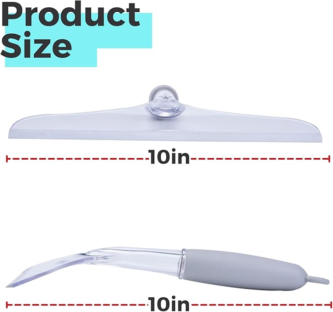 Squeegee Broom for Floor, 18'' Rubber Squeegee with 60'' Long Handle, Shower Squeegee for Shower Glass Door, Rubber Squeegee for Bathroom Tile and Mirror