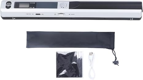 Portable Scanner, Photo Scanner for A4 Documents, JPG PDF Format, UP to 900 DPI, Handheld Scanner for Home, Office, Business, Photo, Picture, Receipts, Books (Silver)