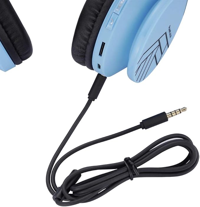 PowerLocus Bluetooth Headphones for Kids, Wireless Foldable Headphones Over Ear, Headphone with Microphone, 85DB Volume Limit, Wireless and Wired Headset with Micro SD, FM for Cellphones, Tablets, PC