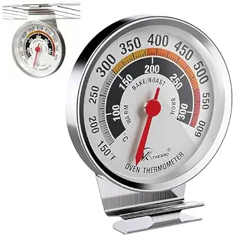 Oven Thermometer 360° Rotating Dial Extra Large Digits 150-600°F