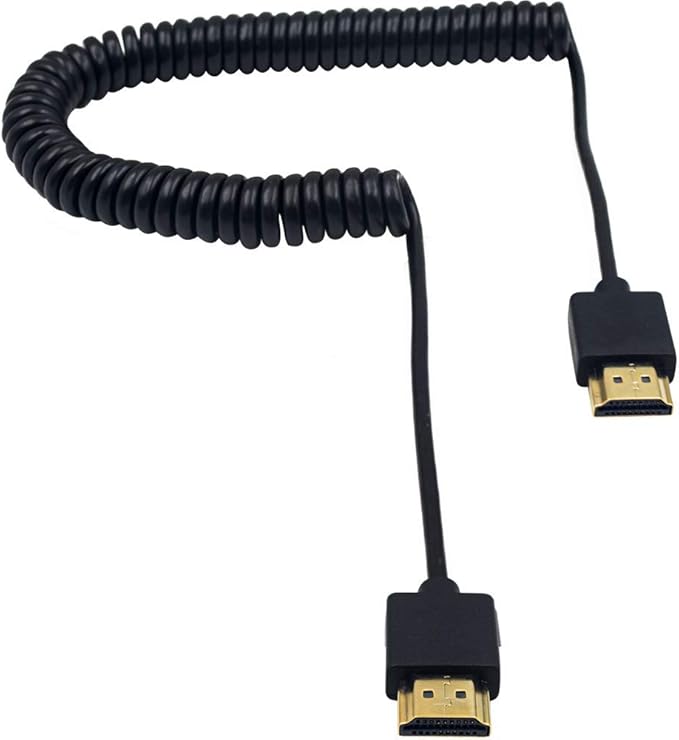 Duttek 4K HDMI Extender, Extreme Thin Male to Male Coiled Cable for 3D and 4K Ultra HD TV Stick, HDMI 2.0 Cord Extension Converter (2.5M/8.2FT)