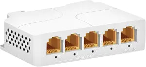 5 Port Gigabit PoE Extender 1 in 4 Out-IEEE 802.3af/at, 90W in 30/60W Out PoE Repeater 10/100/1000Mbps, Vlan & Extend to 250m, Din-Rail & Wall Mount PoE Passthrough Switch Plug & Play