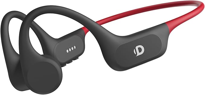 Open Ear Sport Headphones, Soft Silicone Wireless Bone Conduction Earphones, Powerful Bass, 10H Lasting, Multipoint Capable, Quick Charge, Built-in 32GB MP3