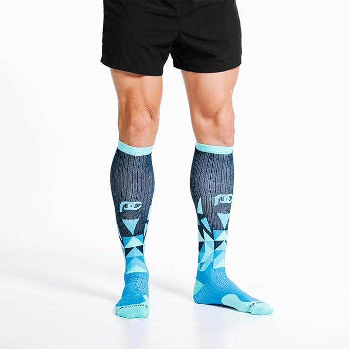 PRO Compression Running Marathon Socks - Calf-Length Travel and Sports Compression Socks for Foot and Ankle Support, Unisex