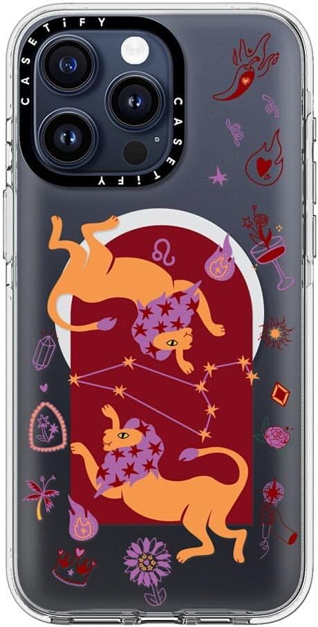 CASETiFY Clear iPhone 15 Pro Max Case [Not Yellowing / 6.6 ft. 3X Military Grade Drop Protection/Compatible with Magsafe] - Leo - Clear