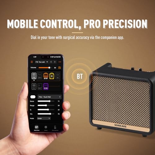 SONICAKE 10W BT Portable Guitar Amplifier with 8 Effect Modules, AMPCUBE