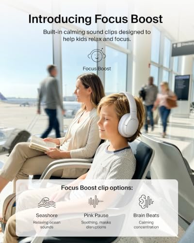Belkin SoundForm Kids Over Ear Noise Canceling Headphones, Safe Volume 85dB