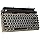 Adventurers Typewriter-Style Retro Mechanical Keyboard LED Backlight 83 Keys Bluetooth 5.0 Blue Axis Wood Color Panel Compatible with iOS/Android/Windows/Vista/Linux/Mac Office/Gaming, 12.8x6.6x1.6in