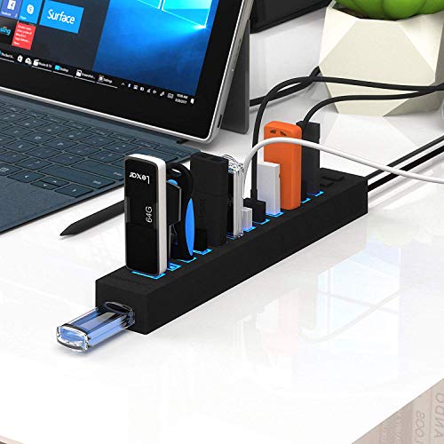 SABRENT 13-Port USB 2.0 Data Hub, Powered, 2 Switches (HB-U14P)