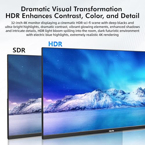 Computer Monitor, 4K Computer Monitor (3840 x2160) up to 120Hz, Gaming Monitor 32", Gaming Monitors w/ 99% sRGB, AMD FreeSync, IPS Panel,Computer Monitors w/ 1ms Display, VESA Mountable, Black