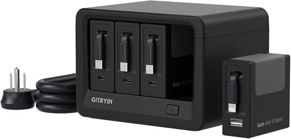 Gitryin 12-in-1 Desktop Charging Station, 160W USB Retractable GaN Charger - Image 7