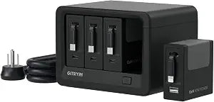 Gitryin 12-in-1 Desktop Charging Station, 160W USB Retractable GaN Charger - Image 1