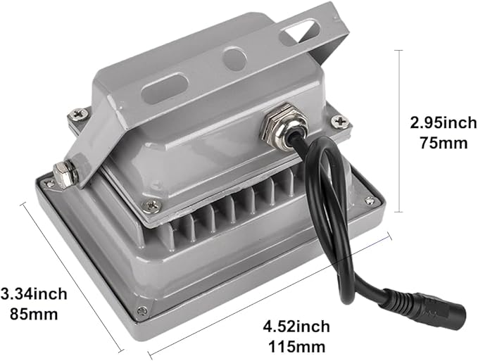 Night Vision IR Illuminators 940nm Invisible 6-LEDs Infrared Light IP65 Water-Resistant Outdoor Floodlight for Security Cameras (940nm IR, 90° Angle for 4mm Lens)