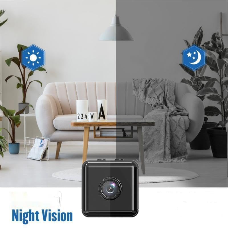 Small Spy Wireless Camera Wifi Security Camera Mini Home Indoor Outdoor Camera, Portable Smart House Dog Pet Camera Tiny Nanny Cam Office Cameras,120 Wide Angle Night Vision Motion Detection Cams