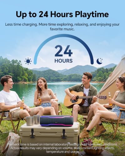 Bluetooth Speaker, IPX7 Waterproof, 50W Peak/25W RMS, Matte Black - Image 7