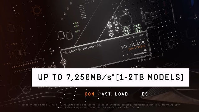 WD_Black SN7100 500GB NVMe SSD - Gen4 PCIe, M.2 2280, Up to 6,800 MB/s Read Speed, Next Gen TLC 3D NAND, for Laptops, Handheld Gaming Devices - WDS500G4X0E