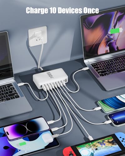 USB C Charger 880W USB C Charger Block,GaN IV 10-Por | Charging & Powe - Image 3