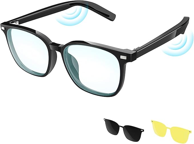 Smart Glasses for Men & Women with Photochromic Lenses, Bluetooth 5.3, Polarized, Blue Light Blocking, Open-Ear Speakers