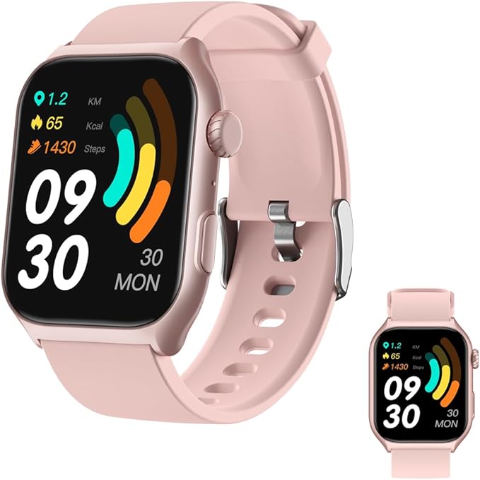 Fitness Tracker Smart Watch (Answer/Make Call) with Heart Rate Monitor/Step Counter/Calories, Activity Tracker Sleep Monitor, IP68, Health Tracker Pedometer Stopwatch for Man Women