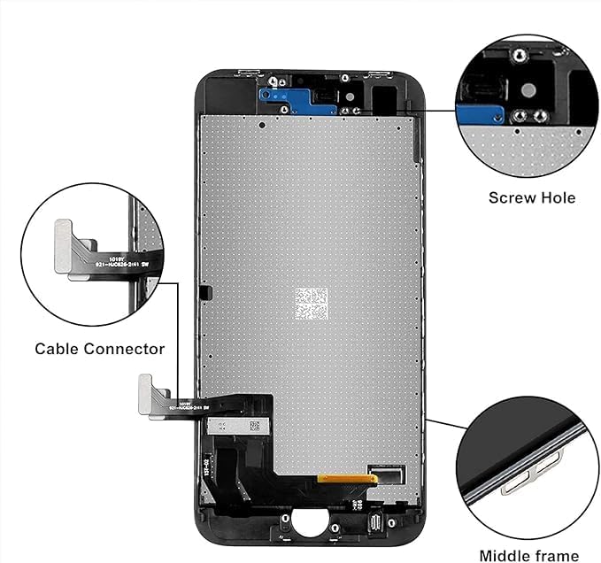 LL TRADER Screen Replacement for iPhone SE 2022 (SE3) 4.7" LCD Retina FHD Display COF Touch Screen Digitizer with Repair Tool Kits, Waterproof Tape, Screen Protector