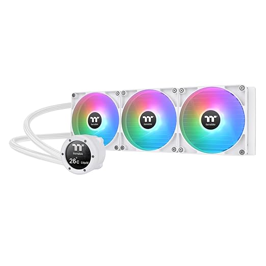 Thermaltake TH420 V2 Ultra ARGB Sync/AlO Liquid Cooler/ARGB Fan 140 * 3/PWM 500~1800rpm/Water Block 2.1" LCD/White, CL-W407-PL14SW-A