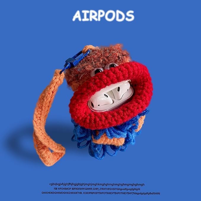 SGVAHY Furry Case for AirPods Pro 3rd Generation, Funny Cute 3D Cartoon Plush Design Sausage Mouth Soft Warm Fluffy Cover for Airpods Pro 3 Keychain Anti-Fall Protective Case Women Girls