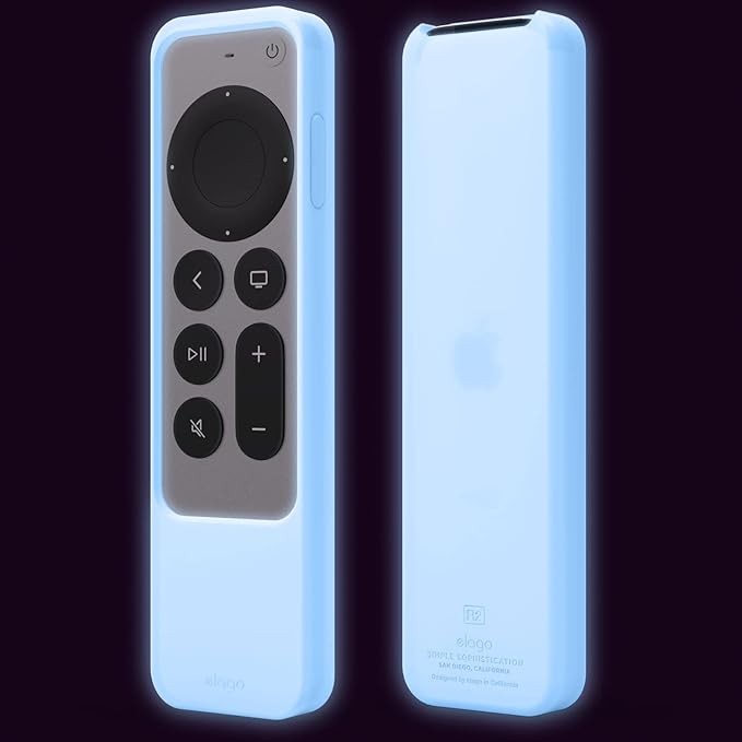 elago R2 Slim Case Compatible with 2022 Apple TV 4K HD Siri Remote 3rd Generation, Compatible with 2021 Apple TV Siri Remote 2nd - Light, Scratch-Free, Full Access to All Functions [Nightglow Blue]