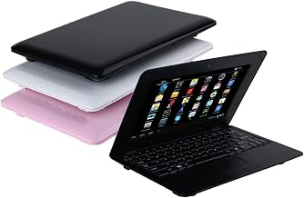 2025 Version 10.1 Inch Portable 8GB Computer Laptop PC Quad Core Android 6.0 Mini Netbook Slim and Lightweight Notebook YouTube Player Flash (Black) - Image 1