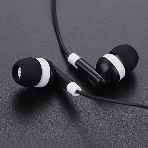 CN-Outlet Wholesale Bulk Individually Bagged Earbuds Headphones 100 Pack for iPhone, Android, MP3 Player(Black)