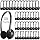 CN-Outlet 50 Packs Classroom Headphones Bulk for School Students Kids Children Toddler Boys Girls Teens and Adult, Wholesale Disposable Earphones (50 Black)