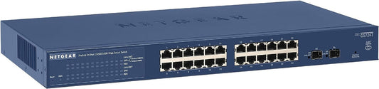 NETGEAR 26-Port Gigabit Ethernet Smart Switch (GS724Tv4) - Managed, with 24 x 1G, 2 x 1G SFP, Desktop or Rackmount, and Limited Lifetime Protection