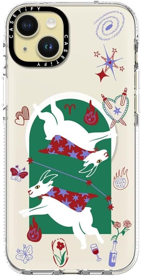 CASETiFY Clear iPhone 15 Plus Case [Not Yellowing / 6.6 ft. 3X Military Grade Drop Protection/Compatible with Magsafe] - Aries - Clear