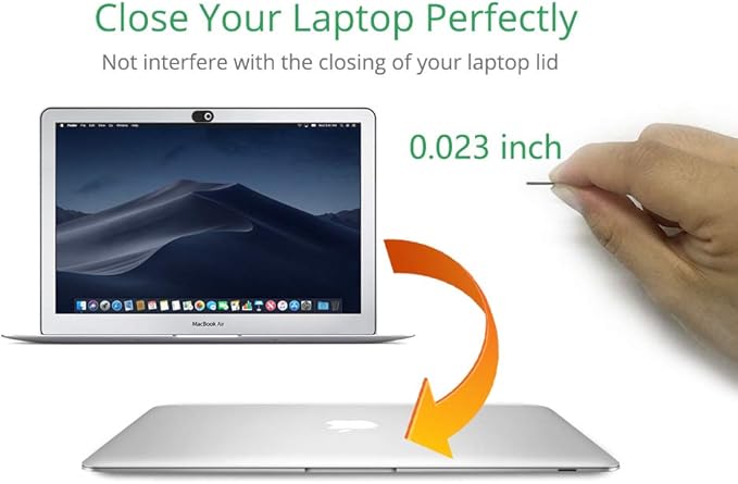 CloudValley Webcam Cover Slide, 0.023in Camera Cover Fit for Laptops, iMac, iPad, PC/Computer, Tablets, Ultra-Thin Web Blocker Protecting Your Privacy [2 Black+2 White]