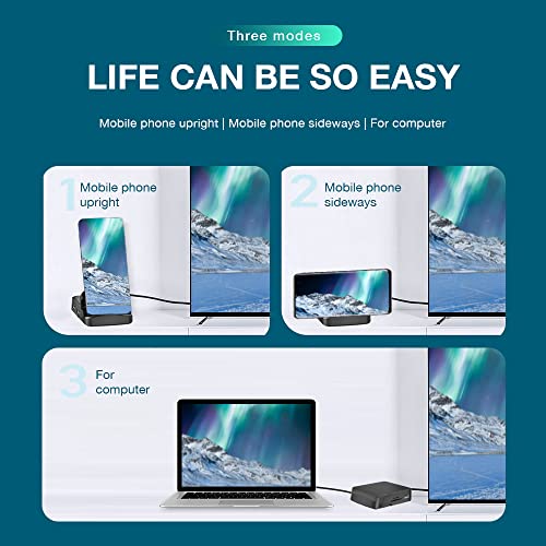 GKI 7-in-1 USB-C Docking Station, 4K HDMI Hub for Samsung DeX & Android Phones, Dex Dock for iPad/Laptop/iPhone 15-17, External Monitor Adapter with SD/TF Card Reader & USB 3.0