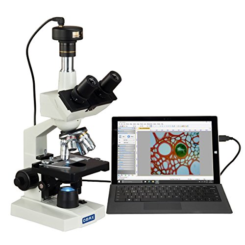 OMAX M83EZ-C50U 2500X Trinocular Digital Compound Microscope with 5 MP