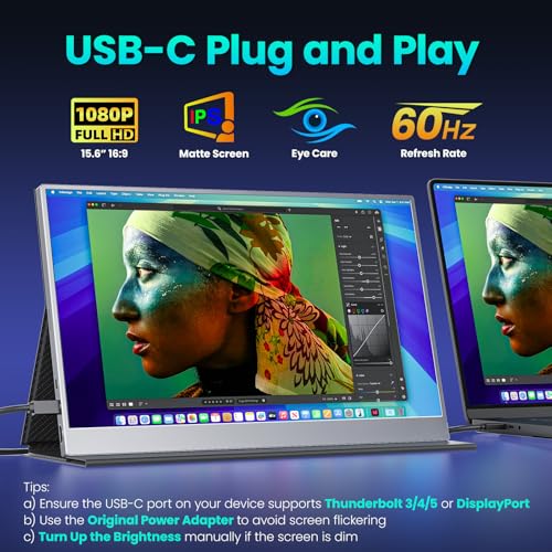 Upperizon Portable Monitor 15.6 inch FHD 85% sRGB 60 | Computer Access - Image 3