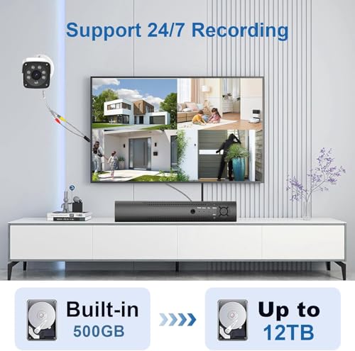 H.265+ Wired Security Camera DVR Kit System with AI | Smart Home - Image 4