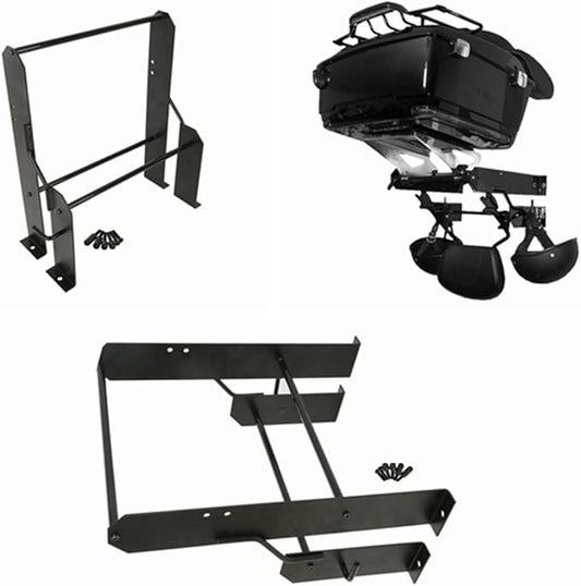 H D Garage Detachables Storage Detach Depot Wall Mounting Luggage Rack for Harley Touring, Road King, Electra Glide, Street Glide Tour Trunk Pack Pak (Luggage Racks-2)