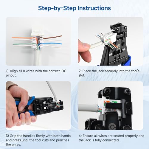 Cable Matters Rapid-Install Crimp Tool for Cat6 Keystone Jacks