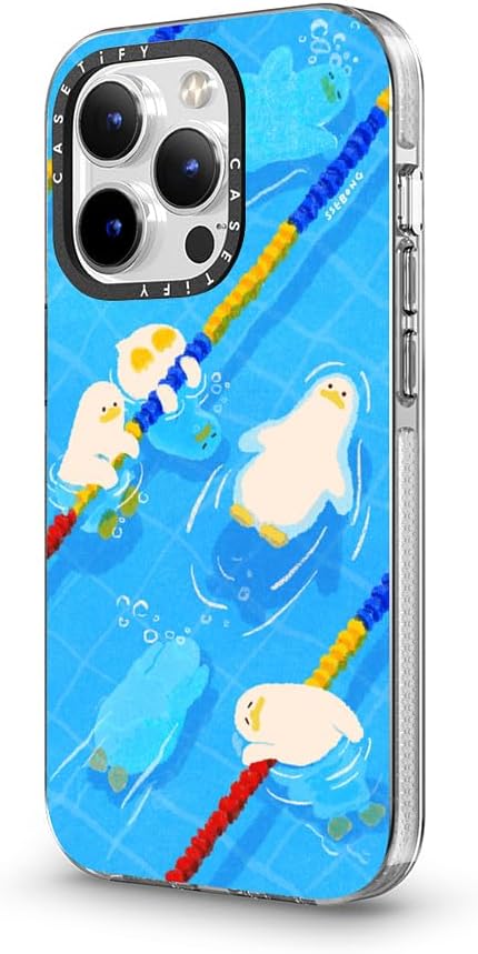 CASETiFY Clear iPhone 13 Pro Case [Not Yellowing / 6.6 ft. 3X Military Grade Drop Protection/Compatible with Magsafe] - Pool time - Clear