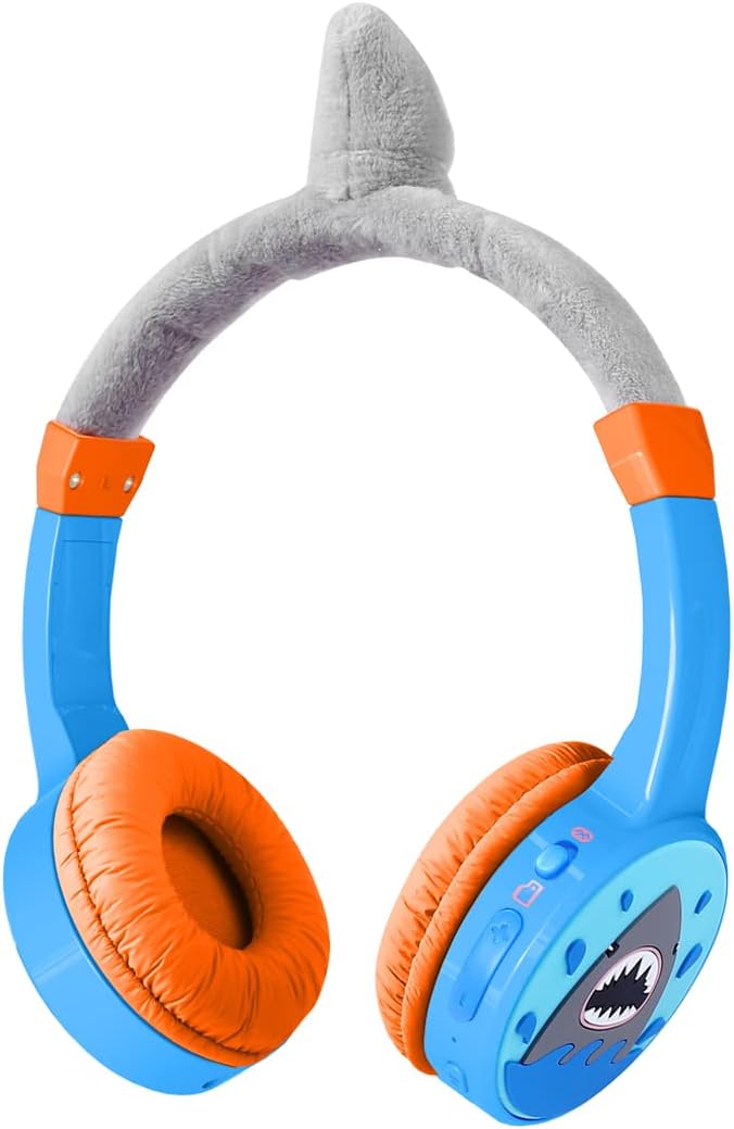Kids Bluetooth Headphones Toddler Wireless/Wired Headphone with MIC Bluetooth 5.3 Stereo Sound Sharing Function Adjustable 85dB Safe Volume Limited SD Card Slot Kid Headset for Home School
