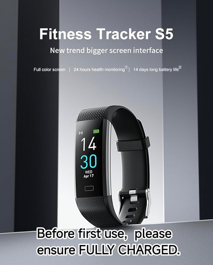 Fitness Tracker with Heart Rate Sleep Monitor Step Counter, Activity Tracker IP68 Smart Watch Health Tracker Pedometer for Man Women