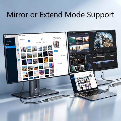 USB to DisplayPort Cable Adapter, Built-in Drivers, USB 3.0 to DisplayPort HD 1080P Monitor Converter Cord with Audio for Desktop, Laptop Link to Monitor, Projector, Compatible with Mac OS/Windows