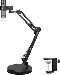 4K WiFi Microscope with Max 21 Inch Height Stand & Table Clamp, 50-1000X USB Digital Microscope 3840x 2160P Camera, Work for iPhone Android Windows Mac Linux Chrome